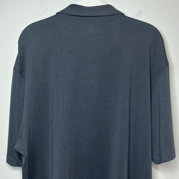 Jack Nicklaus Gray Golf Performance Polo Shirt Size XL Bear Emblem Short Sleeves - Picture 8 of 9